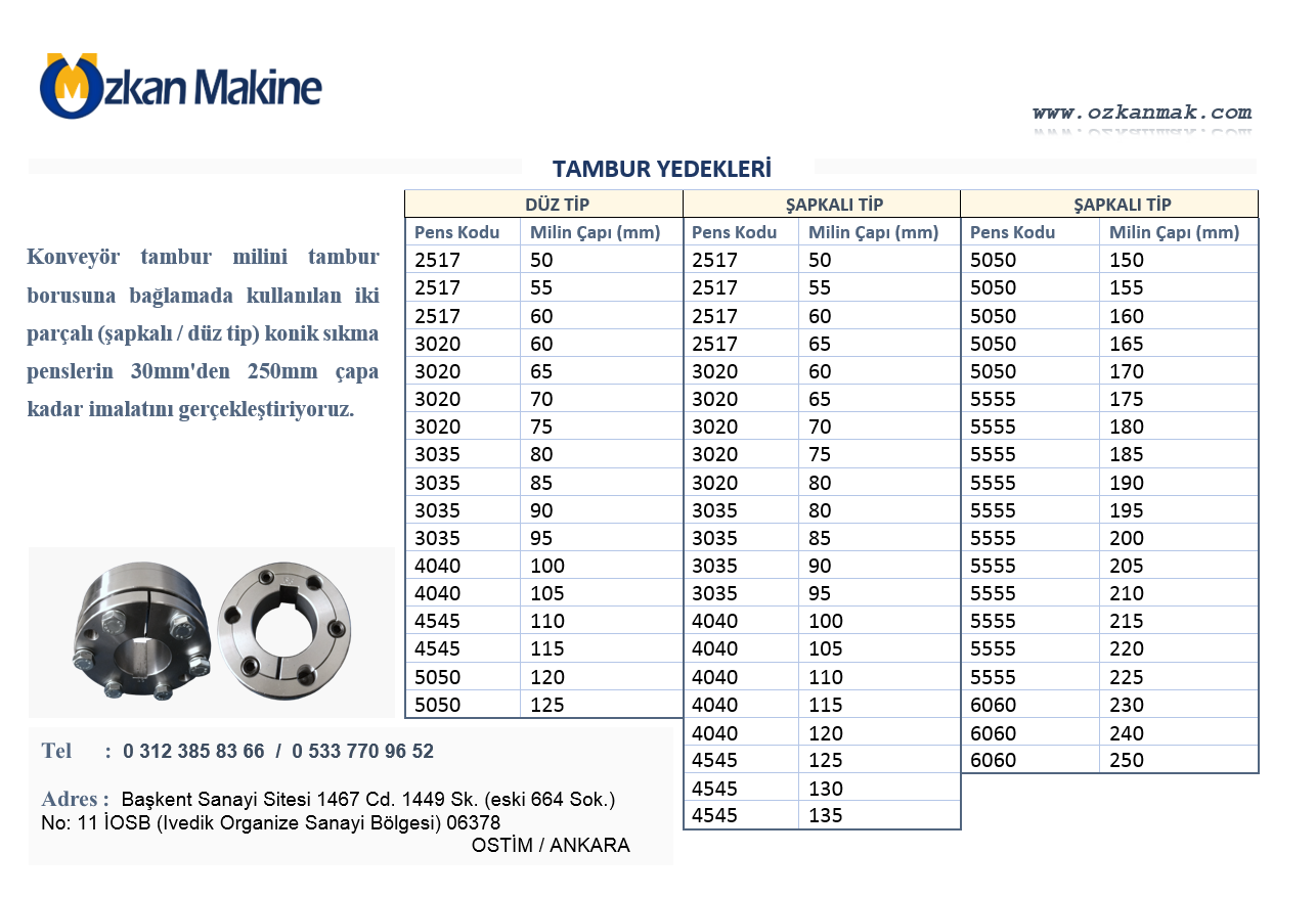 Özkan Makine Ürün Kataloğu